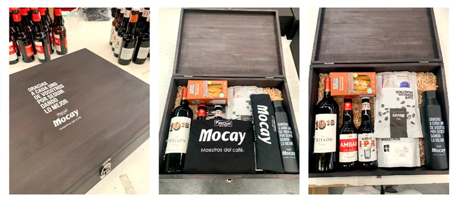 Caja y productos de Mocay